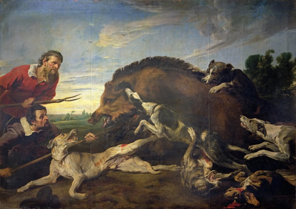 Caccia al cinghiale - Galleria Palatina, Palazzo Pitti, Firenze